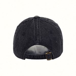 Casquettes de baseball personnalisées en gros, style denim bleu clair, broderie 3D, unisexe, pour enfants, avec boucle métallique - Product Image 5
