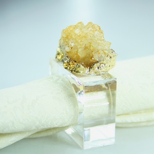 Anneau de <span class=keywords><strong>serviette</strong></span> en pierre naturelle latérale, bord texturé lisse, décoration de <span class=keywords><strong>table</strong></span> pour mariage, banquet, restaurant, hôtel, maison, traiteur, fête - Product Image 5