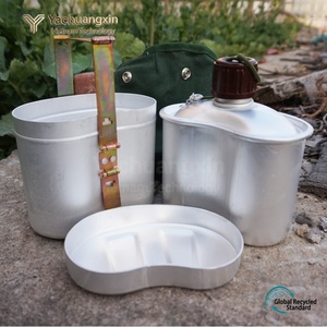 Ensemble de cuisine de camping en aluminium 3 pièces, casserole portable avec couvercle et plateau pour une utilisation en extérieur - Product Image 4