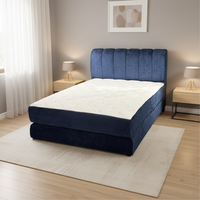Mulunka King-Size Verstellbares Komprimiertes Modernes Bettset Umweltfreundlicher Stoff Weicher Hochdichter Reiner Schwamm Platzsparendes Modulares Design