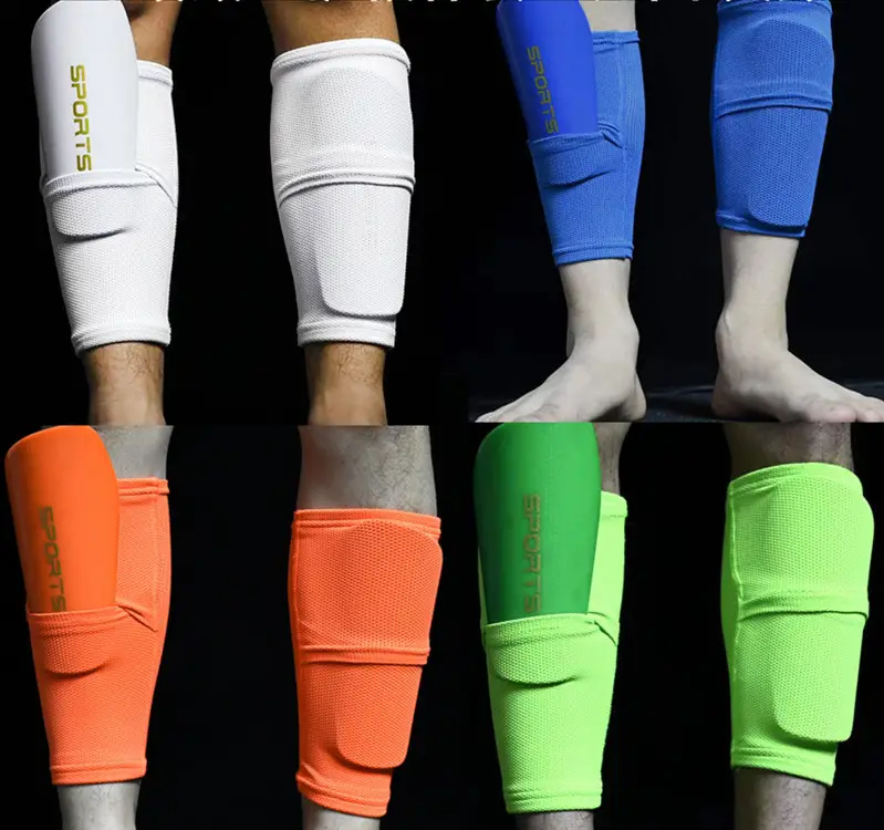 Calf Brace Football Beginner Leg Support Shin Guard Sleeves Compression Calf Sleeves Shin Pad Socks With Pocket