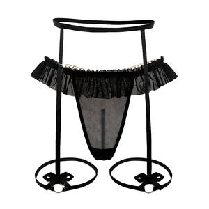 String personnalisé avec nom, string sexy, tangas, culottes, string avec lettres en strass et jarretière - Product Image 6