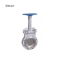 Vanne à opercule manuelle KLION PZ73 en acier inoxydable 304, haute température, type couteau, à bride, pour décharge d'eau, de boues et de scories, certifiée ISO