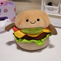 Original s Fun Hand Bouquet Doll Cute Hamburger Plush Toy Doll Artificial Flower Girls' Gifts