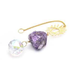 Disegno curativo al quarzo crudo di cristallo con il ricevitore di luce solare in cristallo puro arcobaleno - Product Image 4