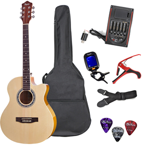 Wholesale Beginning <strong>Guitars</strong> Acoustic <strong>Electric</strong> <strong>Guitar</strong> <strong>Set</strong> with Pickups, Bags,capo,strap,tuner,pickup - Product Image 2