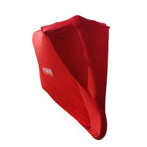 Housse de moto extensible rouge super douce pour l'intérieur, avec impression de logo personnalisé, bâche pour voitures - Product Image 6