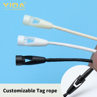 Cordon de fixation personnalisé pour étiquettes de vêtements, lanière, boucle pour photos de jouets, cordon de scellage pour étiquettes cirées, cordon ciré en plastique