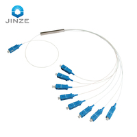 Répartiteur PLC à fibre optique 1x2 4 8 16 en tube d'acier mini type G657A1 0,9 mm avec connecteur SC UPC, équipement radio à fibre optique