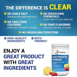 ผงอิเล็กโทรไลต์ OEM/ODM ช่วยให้ความชุ่มชื้นและสดชื่น ผงอิเล็กโทรไลต์ธรรมชาติเพิ่มพลังงาน วิตามินซี โพแทสเซียม - Product Image 4