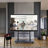 Système de conférence à distance Tableau blanc interactif LED 65 pouces Tableau intelligent avec caméra Résolution 4K Garantie 1 an