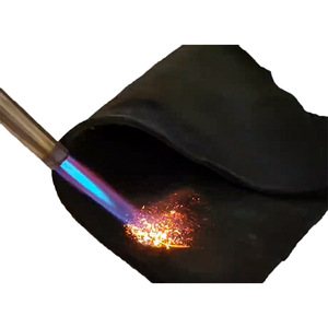 <b>Fire</b> Blanket 3.0mm Thick Black Fiberglass Welding Spatter Resistant Heat Insulation <b>Mat</b> For Outdoor <b>Fire</b> Pit And Kitchen Use - Product Image 2