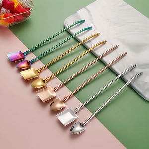 304 Stainless Steel Spoon Shovel Shape Multi Purpose Dessert Coffee Stirrer For Home Use - Product Image 5