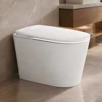 Toilette intelligente de luxe monobloc avec réservoir intégré, bouclier anti-éclaboussures, chasse d'eau automatique, siège chauffant, lavage féminin, bidet électrique intelligent