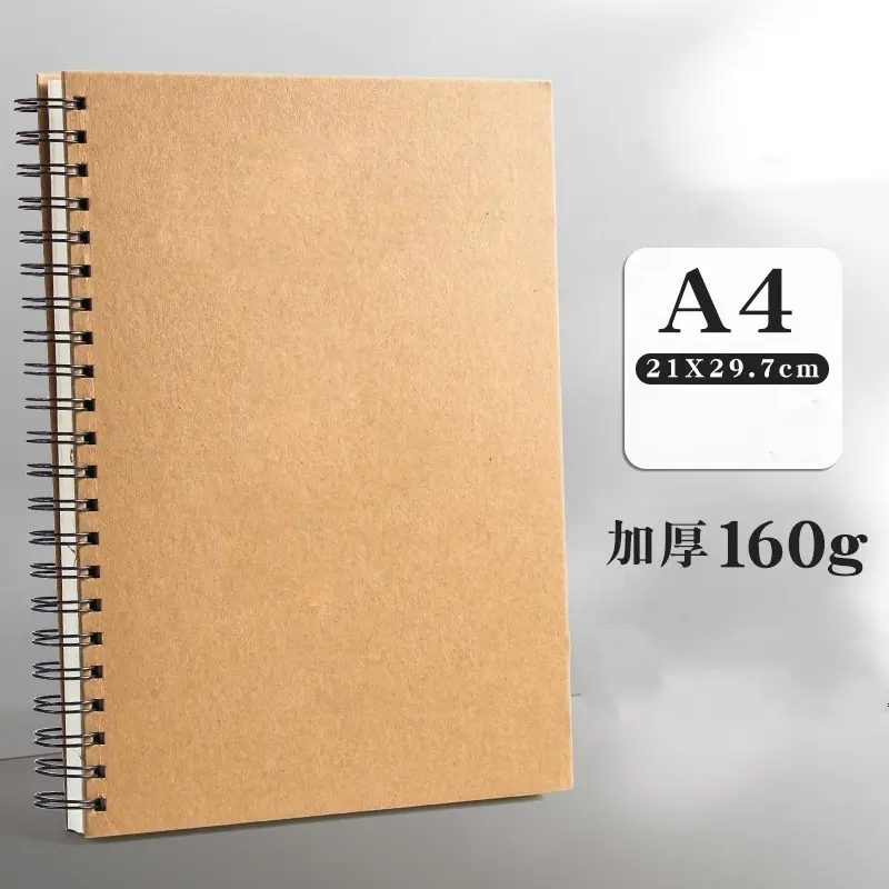 Caderno espiral grosso personalizado com logotipo, capa dura, A4 B5 A5, 300 páginas, diário personalizado, couro QY, caderno espiral personalizado