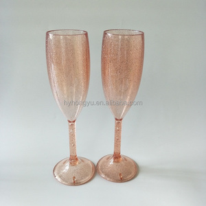 Đầy Màu sắc rượu vang đỏ cup nhựa cho Champagne Flutes với long lanh drinkware cuốn tiểu thuyết và thanh lịch ly rượu vang - Product Image 5