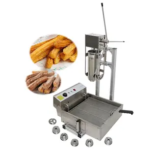 핫 세일 미니 스테인레스 스틸 5L 스페인어 churro 메이커 기계 churros 만드는 튀김 기계