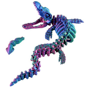 <span class=keywords><strong>Esqueleto</strong></span> de Mosasaurus Impreso en 3D con PLA, Figura de Dinosaurio Articulada Coleccionable de Animales Prehistóricos, Decoración de Escritorio - Product Image 1