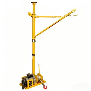 Grúa elevadora portátil de 220V para interiores, de columna simple o doble, de suelo a techo, con soporte para cabrestante eléctrico - Product Image 1