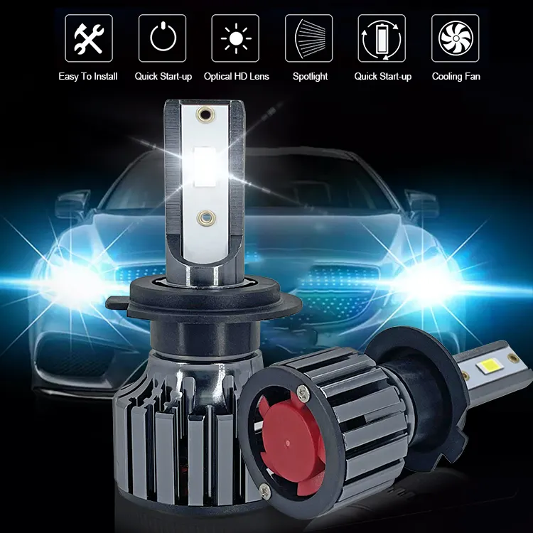 Farol LED H4 para caminhão, lâmpada universal de alta e baixa luminosidade, 20000lm, novo R8 Mini, 12v, para uso em caminhões, farol de neblina H7 H1 H11 H4