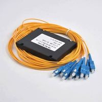 Répartiteur optique PLC 1x8 à mode de guidage d'ondes planes en gros avec connecteurs SC APC pour boîtier de distribution FTTH et réseau de télécommunications