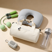 Coffret Cadeau Lunaire Travel Fitness pour les membres de la salle de sport et de yoga : Corde à sauter, Bouteille d'eau, Sac fourre-tout en toile – Cadeau bien-être pour clients