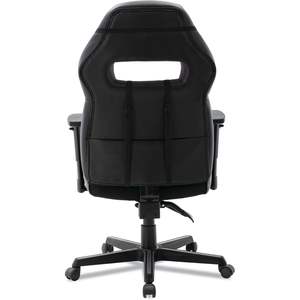 Chaise de jeu ergonomique de style racing Alera, supporte 275 lb, hauteur d'assise 15,91 po, 19,8 po, garniture en PU noir/gris, assise/dossier en métal - Product Image 5