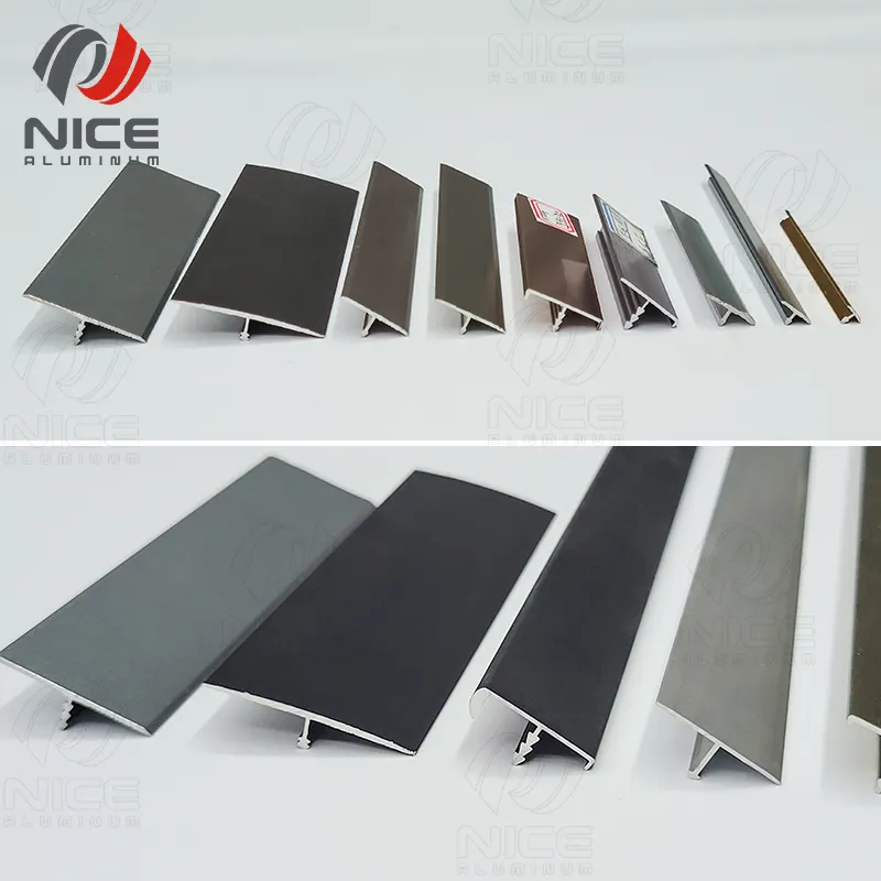 Factory price OEM ODM decorative 6063 t5 aluminum alloy T trim for wall tiles edge angle profile