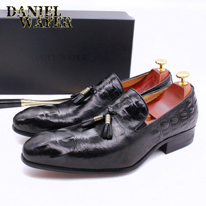 Chaussures Oxford en cuir de qualité italienne pour hommes, à bout pointu et motif imprimé, taille 47, grandes, pour mariage et soirée - Product Image 2