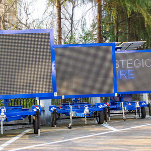 Solar Powered Mobile LED Traffic Sign Trailer With IP65 Protection For Outdoor Use - Product Image 3