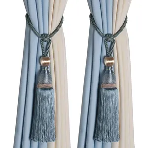 Fancy home decorative handmade rope window curtain tassel tiebacks for curtains