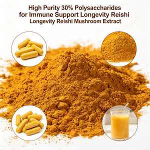 Extrait de champignon Reishi en poudre à haute pureté, 30% de polysaccharides, pour le soutien immunitaire et la longévité - Product Image 6