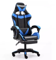 Chaise de bureau ergonomique pour le gaming, chaise inclinable, réglable en hauteur, pivotante à 360°, en cuir PU, 3 positions