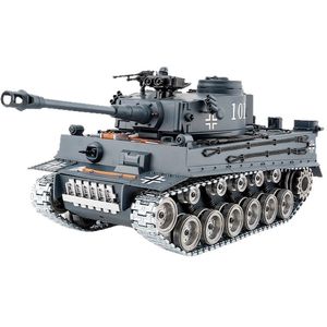 Char d'assaut allemand Tiger I RC 2,4 GHz 1/18 en métal, modèle <span class=keywords><strong>de</strong></span> véhicule <span class=keywords><strong>de</strong></span> combat avec lumières, sons, fumée et tir pour garçons - Product Image 6