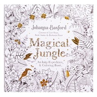 Libro de Colorear para Adultos GF Magical Jungle Inky Expedition, Actividad Artística Antiestrés, Regalo Relajante para el Hogar, la Oficina y la Relajación Diaria