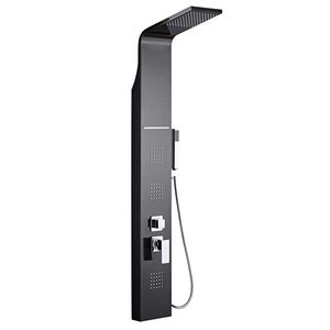 Panel de ducha sanitario Water Droplet de acero inoxidable 304 de 150x20 con cinco configuraciones de velocidad para baño - Product Image 1