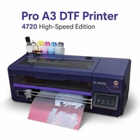 Imprimante DTF industrielle A3 avec carte Hoson et tête 4720, machine d'impression de t-shirts à haut rendement, imprimante de film PET et solution de transfert thermique