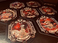 Cartes de tarot en papier personnalisées en gros, cartes d'oracle holographiques élégantes, logo d'entreprise personnalisé, illustrations originales pour commandes en gros King