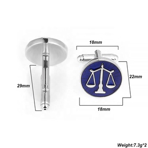 Haute Qualité Mode Personnalisé Émail Bleu <span class=keywords><strong>Avocat</strong></span> <span class=keywords><strong>Balance</strong></span> boutons de Manchette Personnalisé - Product Image 2