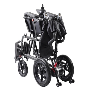 Silla de ruedas eléctrica moderna, fácil de plegar, con patrón de fibra de carbono, batería de 10Ah y motor intercalado de 180W - Product Image 6