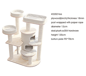 Árbol para Gatos Ecológico, Grande y de Alta Calidad, con Poste Rascador de <span class=keywords><strong>Sisal</strong></span> y Juguete para Gatos - Product Image 4