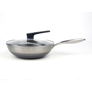 Utensilios de cocina Wok chino de acero inoxidable Triply de nuevo diseño 2023 con tapa de vidrio para Cocina - Product Image 3