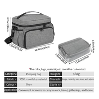 Sac à langer personnalisable Biyou pour maman, grande capacité, fermeture éclair, sac de rangement portable pour tire-lait et biberons