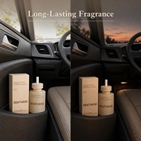 Diffuseur de parfum pour voiture 150 ml, huile essentielle d'aromathérapie, parfum d'intérieur longue durée, sans alcool, bâtonnets en rotin naturel
