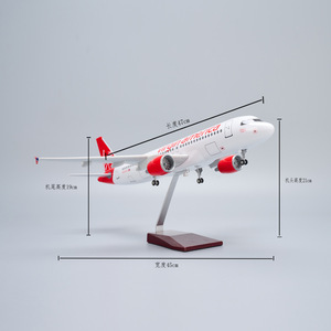 Modelo de Avión A320 de Virgin America Airlines, Tamaño 45 cm, para Regalo, Modelos de Aviones, Aerolíneas, Modelo de Aviones Boeing - Product Image 2