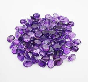 Natural Amethyst Flat Back Gemstone Lot 44 Pcs Oval Cut Red <b>Jewelry</b> <b>Making</b> with IGI Certificate Heat Treated - Product Image 4