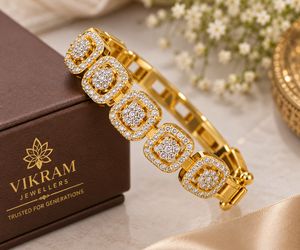 Bracelet en or 24 carats Kada 6,96 grammes, fait main, or fantaisie, pour femmes, pour les mariages, bijoux indiens traditionnels - Product Image 5