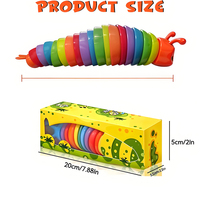 Jouet Fidget Slug sensoriel pour enfants et adultes, 1 pièce, jouets éducatifs pour enfants autistes, jouets pour tout-petits
