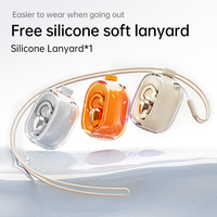 JM47 360 °   Écouteurs sportifs sans fil rotatifs avec voyants LED, écouteurs à clips d'oreille avec cordon en silicone