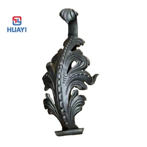 Palmette <span class=keywords><strong>350</strong></span> X 175 en fonte, pièces détachées en <span class=keywords><strong>fer</strong></span> forgé, éléments forgés pour clôture de jardin, main courante, balustrade, garde-corps - Product Image 4